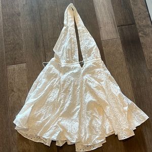 Zara white halter dress size medium